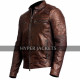 Cafe Racer Vintage Biker Distressed Brown Slimfit Motorcycle Leather Jacket