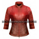 Scarlet Witch Avengers Age of Ultron Wanda Elizabeth Olsen Red Leather Jacket