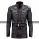 Nick Fury Avengers Age of Ultron Samuel L. Jackson Black Biker Leather Jacket