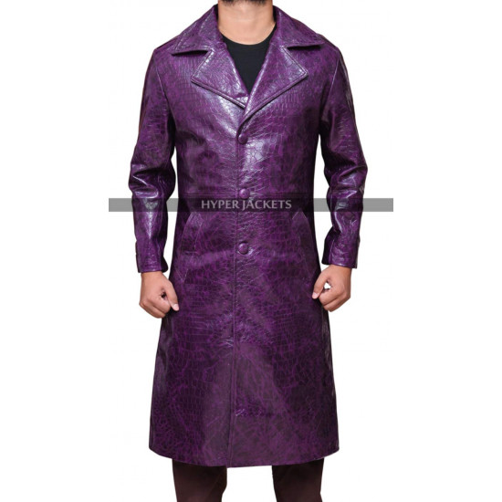 Suicide Squad Jared Leto Joker Costumes Leather Coat