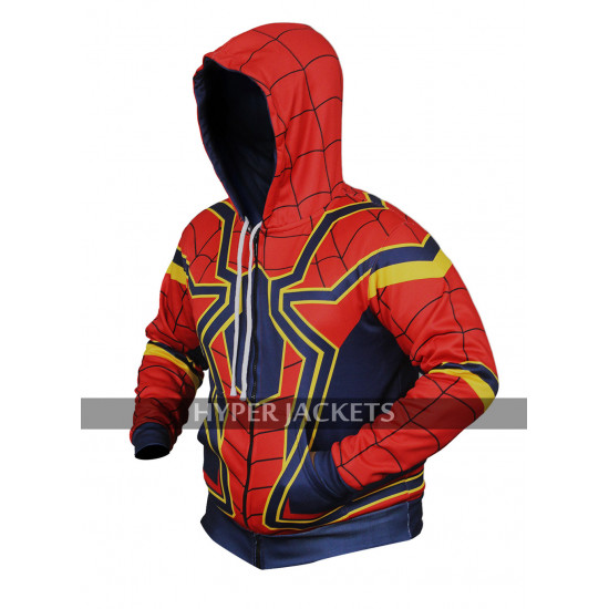 Tom Holland Avengers Infinity War Iron Spiderman Hoodie Costume Cotton Jacket