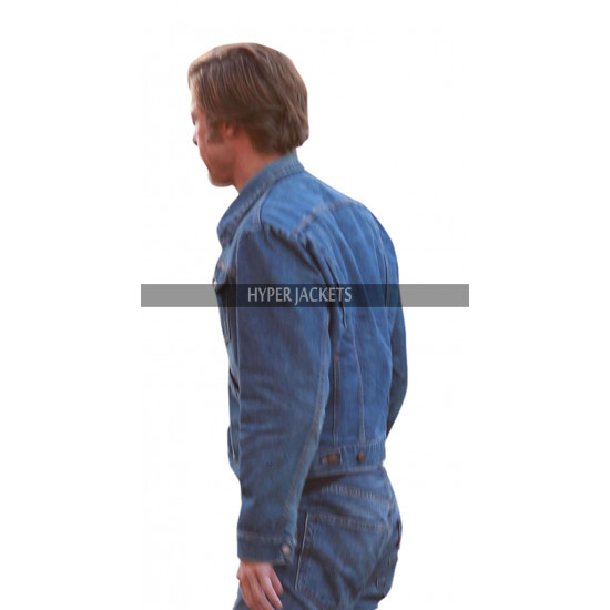 Once Upon A Time In Hollywood Brad Pitt Blue Denim Jacket