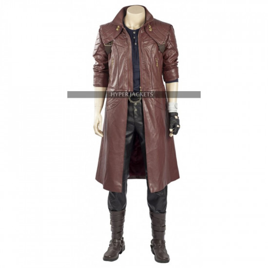 DMC 5 Devil May Cry Cosplay Costume Dante Leather Coat