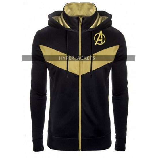Avengers Endgame Costume gold black Hoodie Jacket