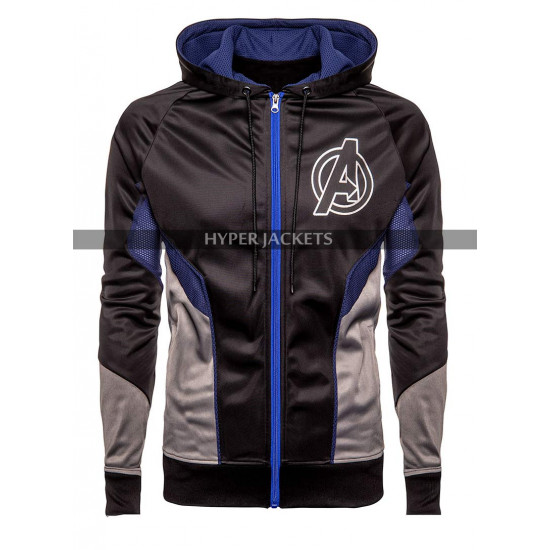 Avengers Endgame Costume Quantum Black Fleece Hoodie Jacket