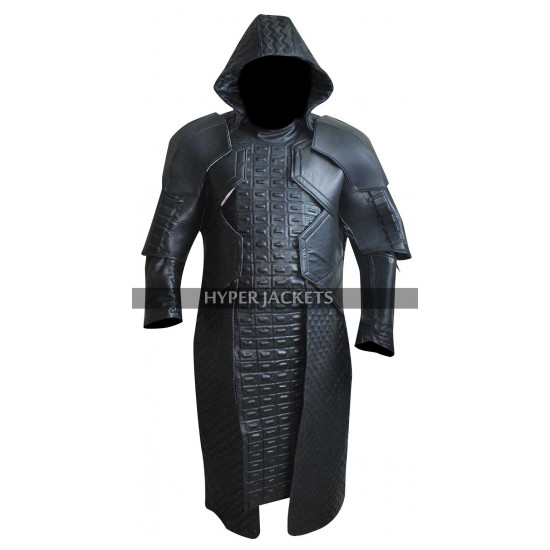 Ronan The Accuser Guardians of Galaxy Lee Pace Black Costume Leather Coat
