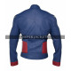 Captain America Avengers Endgame Chris Evans Blue Leather Jacket