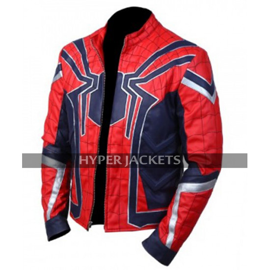 Spiderman Avengers Infinity War Tom Holland Costume Leather Jacket