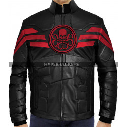 Steve Rogers captain hydra Black Leather Jacket