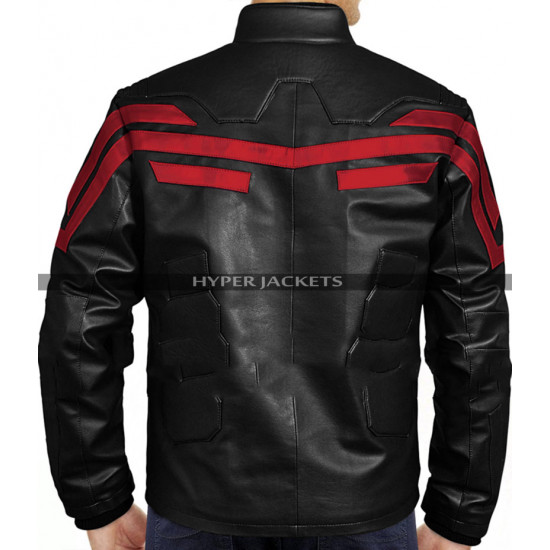 Steve Rogers captain hydra Black Leather Jacket