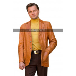Once Upon A Time In Hollywood Rick Dalton Biker Brown Leather Jacket