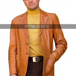 Once Upon A Time In Hollywood Rick Dalton Biker Brown Leather Jacket