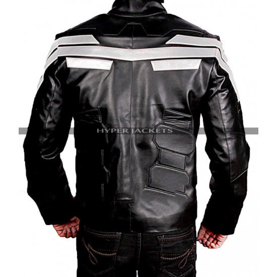 Steve Rogers Captain America Winter Soldier Costume Leather Jacket 