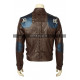 Krypton Superman Seg-El Brown Leather Biker Jacket 