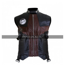 Jeremy Renner Avengers Age Of Ultron Hawkeye Clint Costume Leather Vest