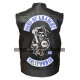 Charlie Hunnam Sons Of Anarchy S7 Jax Teller Biker Black Leather Vest