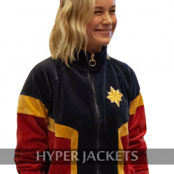 Captain Marvel Brie Larson (Carol Danvers) Tracksuit Fleece Costume Jacket