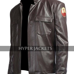 Poe Dameron Star Wars The Last Jedi Oscar Isaac Brown Leather Jacket