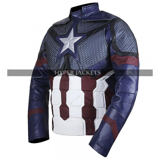 Captain America Endgame Steve Rogers Cosplay Leather Jacket 