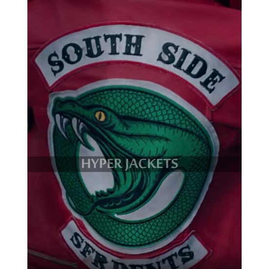 Cheryl Blossom Riverdale Southside Serpents Madelaine Red / Black Leather Jacket