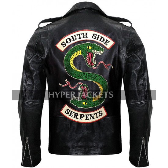 Jughead Jones Riverdale Southside Serpents Cole Sprouse Black Leather Jacket