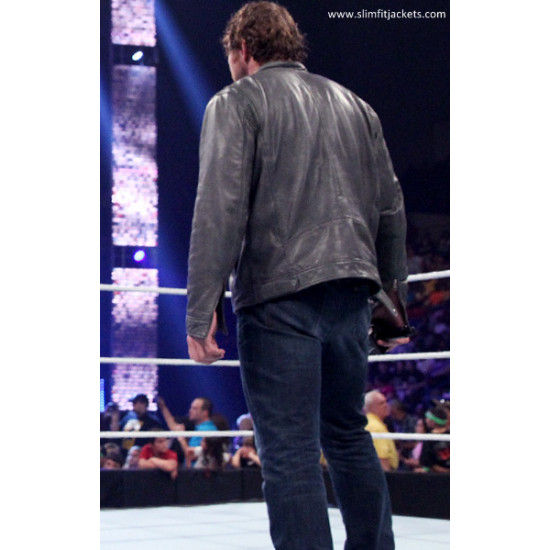 Dean Ambrose WWE Grey Leather Jacket