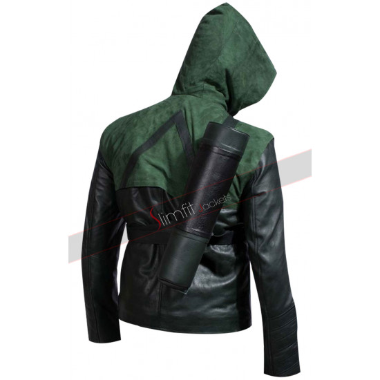 Oliver Queen Arrow Stephen Amell Green Jacket Costume