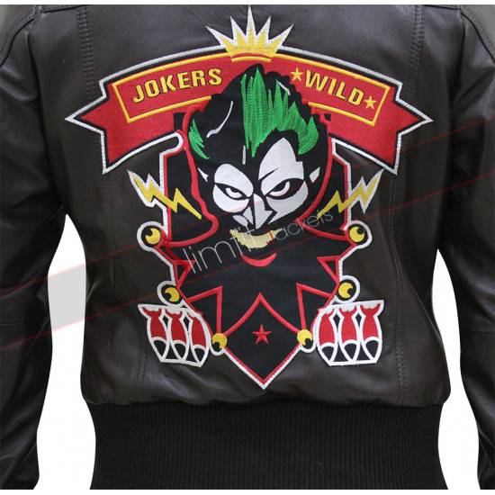 Bombshell Harley Quinn Bomber Fur Jacket