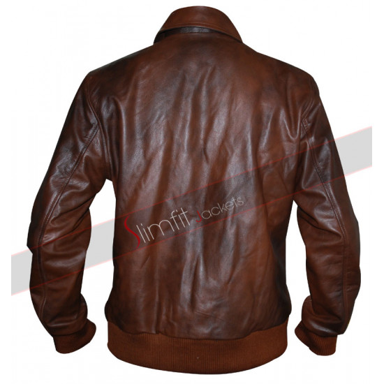 Real Leather Fonzie Happy Days Inspired Motorbike Bomber Biker Style Jacket 522