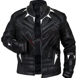 Black Panther Avengers Infinity War Chadwisk Boseman Costume Leather Jacket