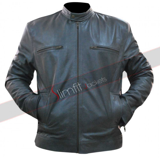 Dean Ambrose WWE Grey Leather Jacket
