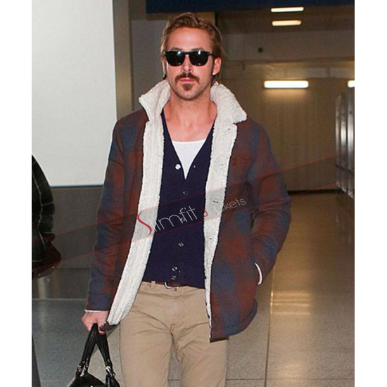 Nice Guys Ryan Gosling Set Los Angeles Shearling Jacket