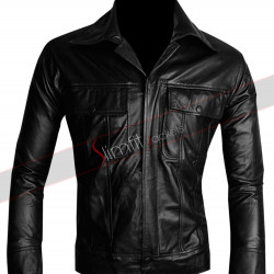 Elvis Presley The King Of Rock Black Leather Jacket