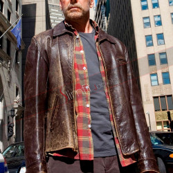 Surrogates Bruce Willis (Tom Greer) Brown Jacket