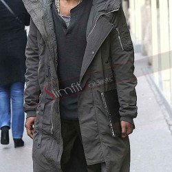 Kanye West Stylish Long Grey Coat