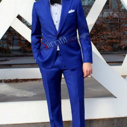 2016 Elegant Wedding Blue Suit