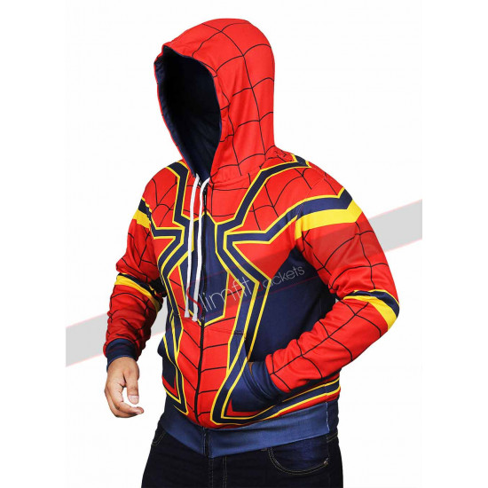 Kids Iron Spider-Man Hoodie Avengers Infinity War Spiderman Boy Coat Jacket New 