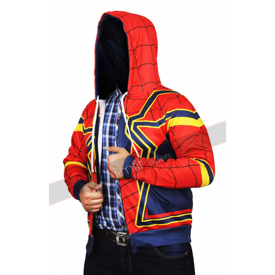 Iron Spider-Man Hoodies Avengers Infinity War Spiderman Streetwear Coat Costume 