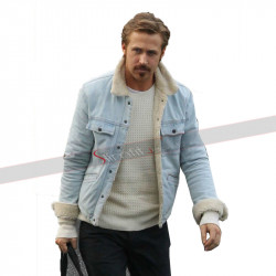 Ryan Gosling Denim Fur blue jacket