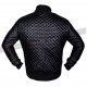 Men's Black Motorcycle Leather Quilted Jacket