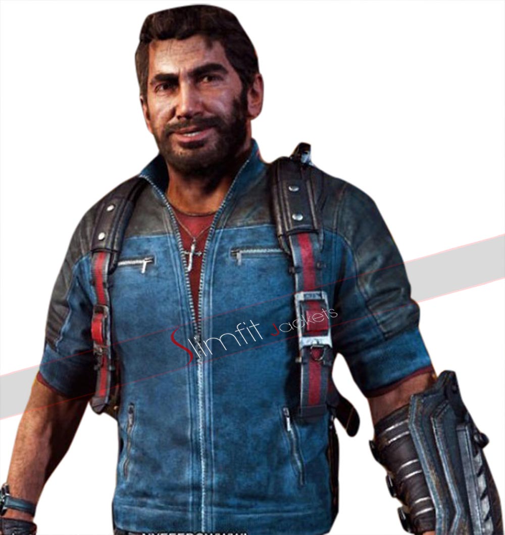 The beach alone Piglet Rico Rodriguez Just Cause 3 leather Jacket