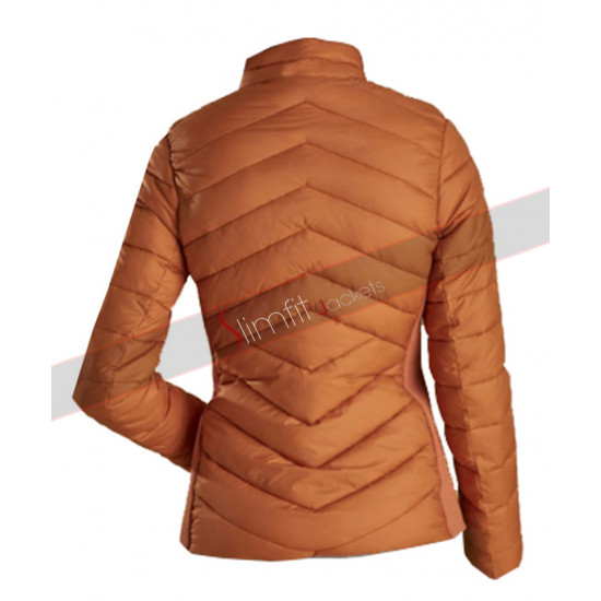 Longshore Quilted Bomber Brown Jacket