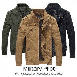 Military Pilot Flight Tactical Windbreaker Coat Jacket
