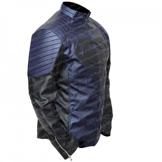 Black and Blue Superman Leather Jacket 