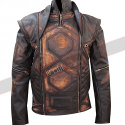 Distressed Copper Aniline Vintage Brown Classic Jacket