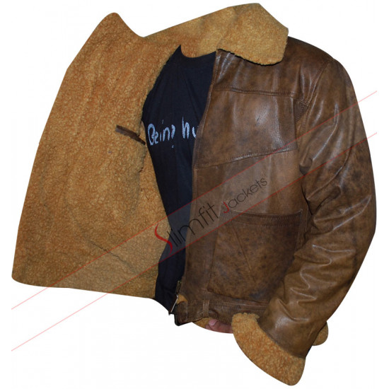Shearling Brown Ralph Lauren Polo Bomber Jacket