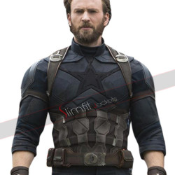 Avengers Infinity War Captain America Steve Rogers Costume Leather Jacket
