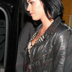 Katy Perry Motorcycle Black Leather Jacket